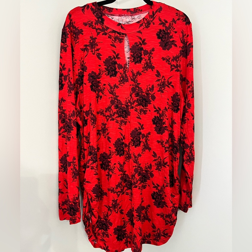 Lane Bryant Floral Long Sleeve Tunic/Top